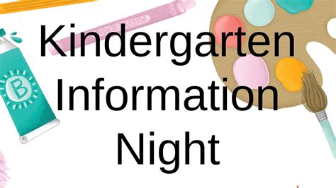 Kindergarten Information Night