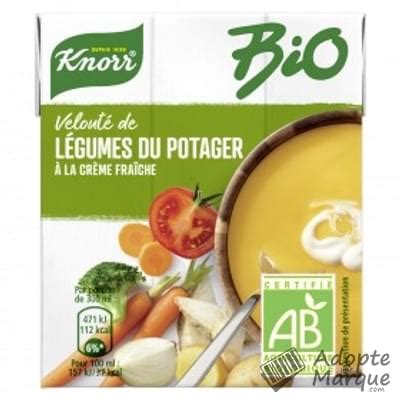 Knorr Bio Velouté de Légumes du potager à la Crème fraîche La brique