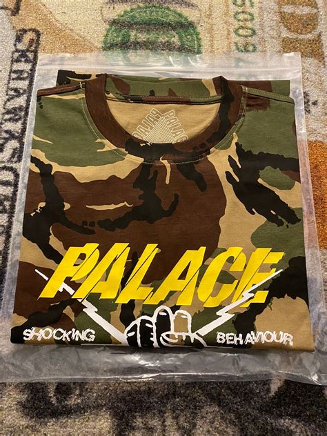 Palace Palace Shocking Behavior T-Shirt Camo | Grailed