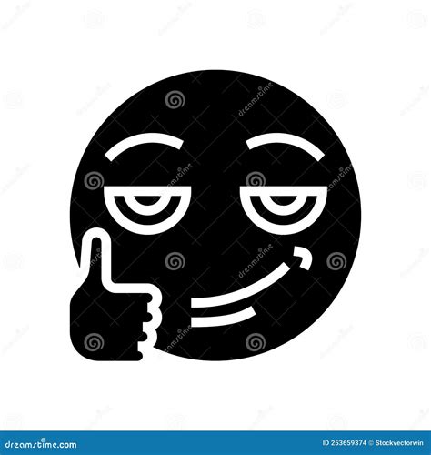 Like Emoji Glyph Icon Vector Illustration Stock Illustration ...