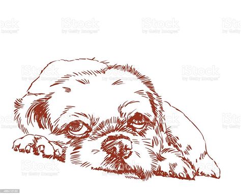 Lonely Dog Hand Drawing Stock Illustration Download Image Now Dog