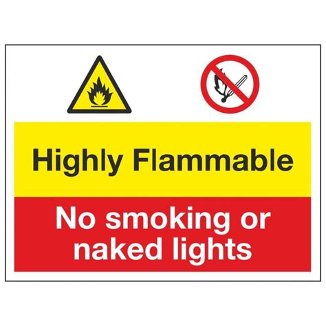 Highly Flammable No Smoking Or Naked Lights Linden Signs Print