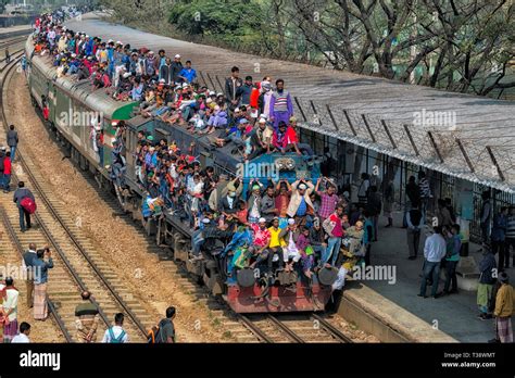 Overcrowded Train Loaded With Pilgrims At The End Of Bishwa Ijtema