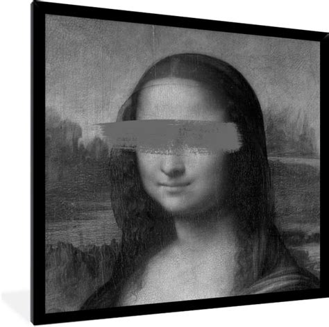 Fotolijst Incl Poster Mona Lisa Leonardo Da Vinci Zwart Wit