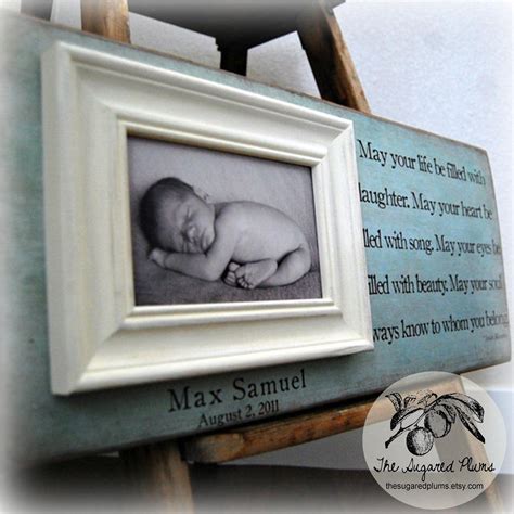 Baby Picture Frame Personalized Custom Picture By Thesugaredplums 65