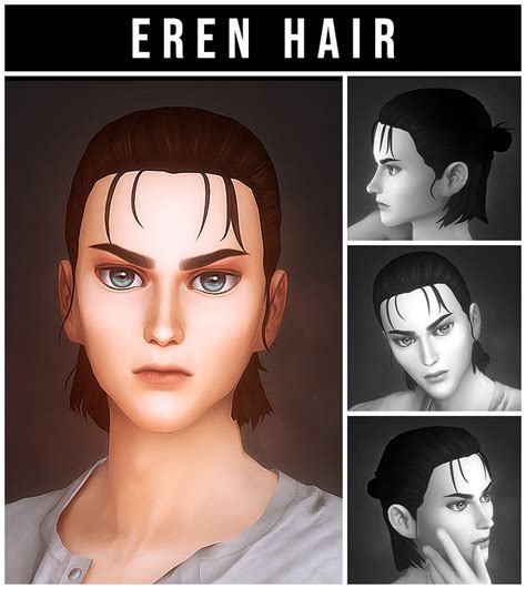 Mod The Sims Wcif Eren Jaeger Hair Post Timeskip