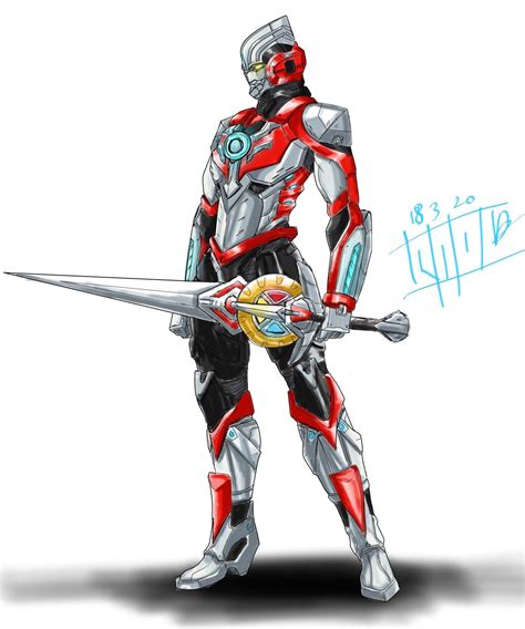 Ultraman Suit Orb C equipment . | Armor concept, Hero time, Kaiju art