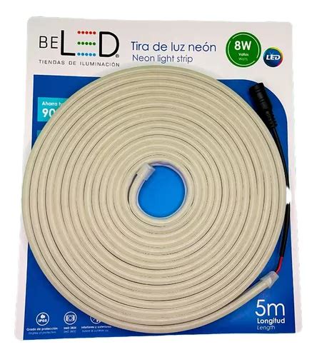 Tira De Led Neon Flexible 5m 12v Incluye Fuente 12v 3 Color De La