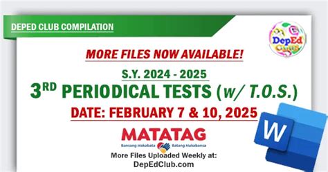 Deped 3rd Periodical Test Archives The Deped Teachers Club