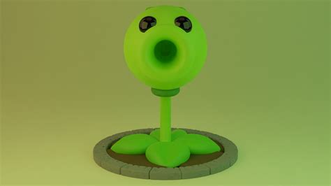 Peashooter From Plants Vs Zombies 3d Model By Clickdamn