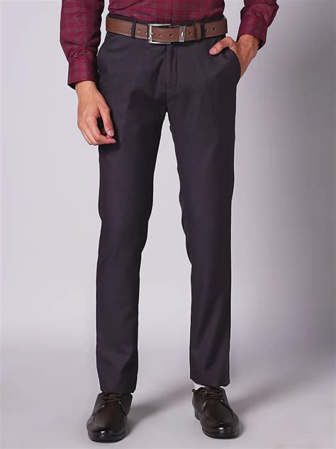 Shop Inspiro Men Slim Fit Solid Formal Trouser