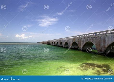 Old Seven Mile Bridge Florida Keys Stock Photo - Image of located ...