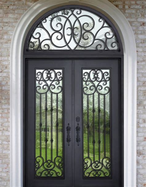 Amara 72″ X 132″ Double Door With Transom And Without Kickplate Abby Iron Doors