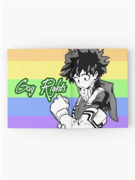 My Hero Academia Deku Gay Pride Flag Hardcover Journal By Queerwriter Redbubble