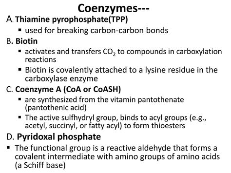 Coenzymes And Cofactors Pgpptx