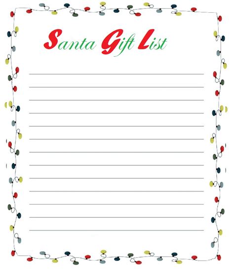 Santa List Template | Free Word & Excel Templates