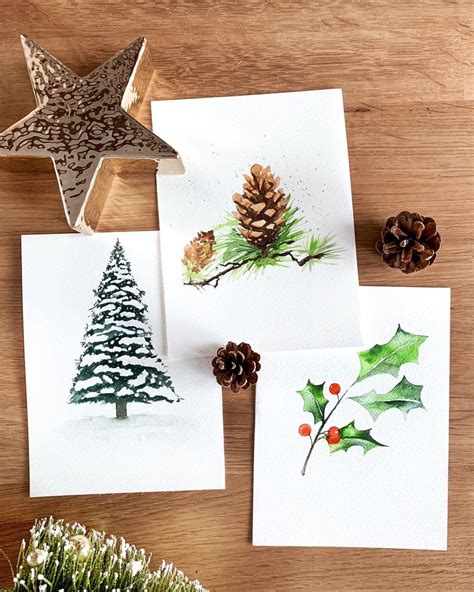 Easy Watercolour Christmas Cards