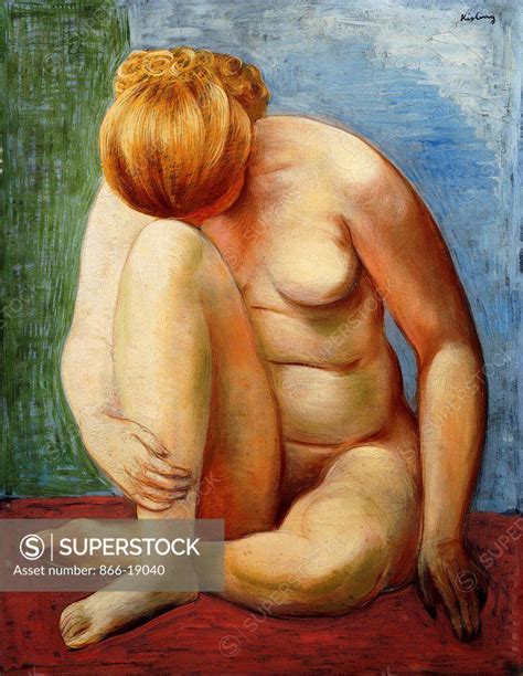 Nude Woman Sitting Femme Nue Assise Moise Kisling 1891 1953 Oil On