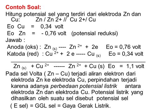 Contoh Soal Elektrokimia Brain