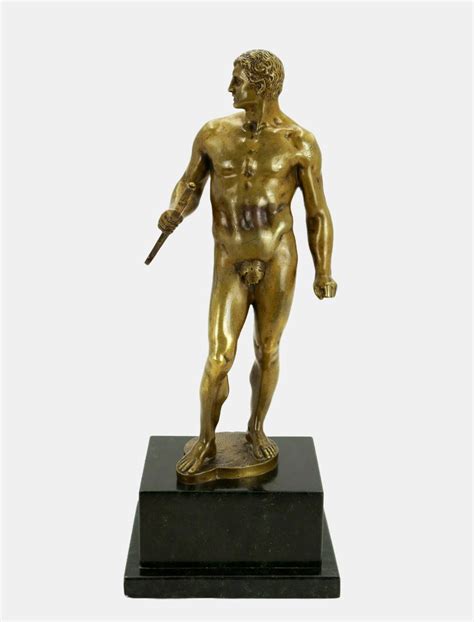 Hermann Volz Naked Warrior With Short Sword Bronze For Sale At Pamono