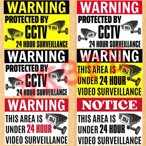 Cctv Quality Laminated Signage Hours Cctv Surveillance Or