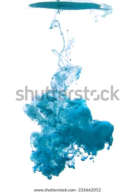 Blue Cloud Ink Swirling Water Abstract Stock Vector Royalty Free