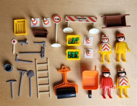 PLAYMOBIL GEOBRA 1974 Ouvriers Vintage EUR 12 00 PicClick FR