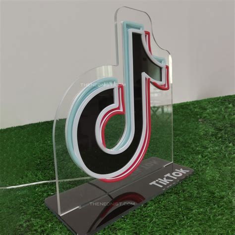 TikTok LED Neon Sign on a Stand - The Neonist