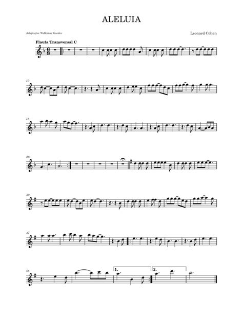 Hallelujah Leonard Cohen Facilitada Sheet Music For Piano Solo