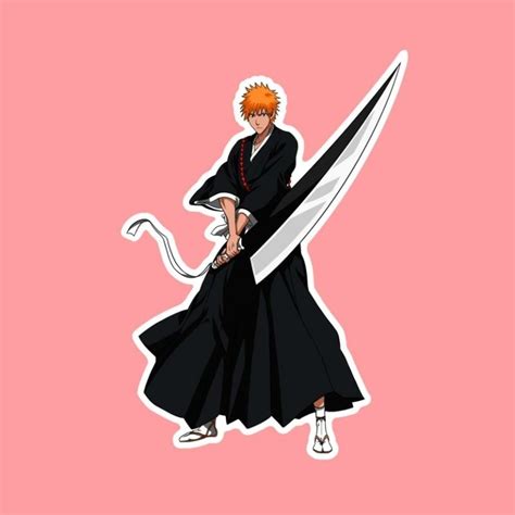 Ichigo Kurosaki I Bleach Laptop Sticker Pureartz