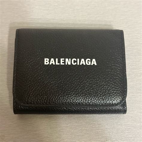 Balenciaga 巴黎世家 經典logo 牛皮拉鍊零錢 袋壓釦三折短夾｜popchill 拍拍圈