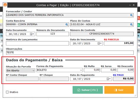 Como Dar Baixa Nas Parcelas Do Contas A Pagar Viperp