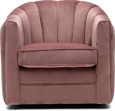 Riviera Maison Fauteuils St Lewis Swivel Armchair Roze Velvet