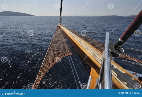 Bow Of Sailboat Stock Image Image Of Elegant Nautical 24074813