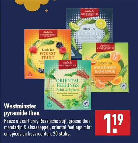 Westminister Pyramide Thee Aanbieding Bij Aldi