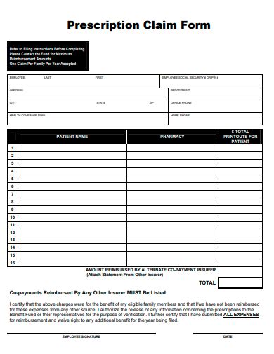 Free 30 Prescription Form Samples In Pdf Ms Word