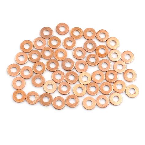 Amazon X AUTOHAUX 50 Pcs 4mm Inner Diameter Copper Washers Flat