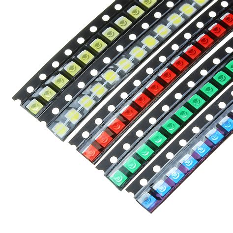 300Pcs 5 Colors 60 Each 1210 LED Diode Assortment SMD LED Diode Kit Gr ...