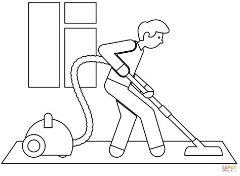 House Cleaning Coloring Page Free Printable Coloring Pages