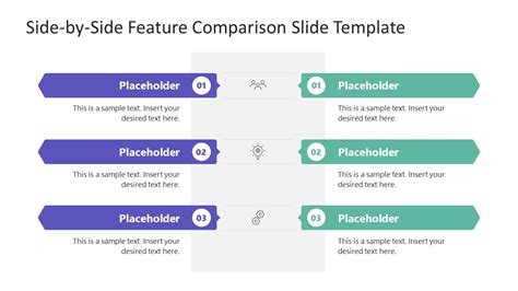 Side By Side Feature Comparison Slide Template For PowerPoint