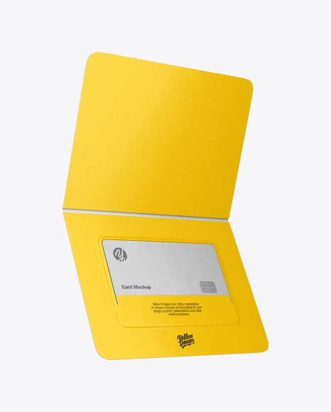 Credit Card Envelope Mockup On Yellow Images Object Mockups Credit