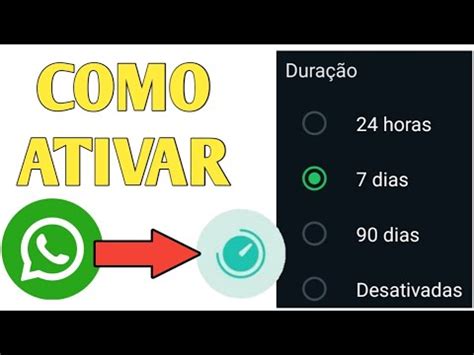 Como Ativar As Mensagens Tempor Rias No Whatsapp Youtube