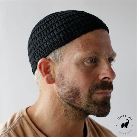 Gorro Kufi Islámico Musulmán Verano Negro