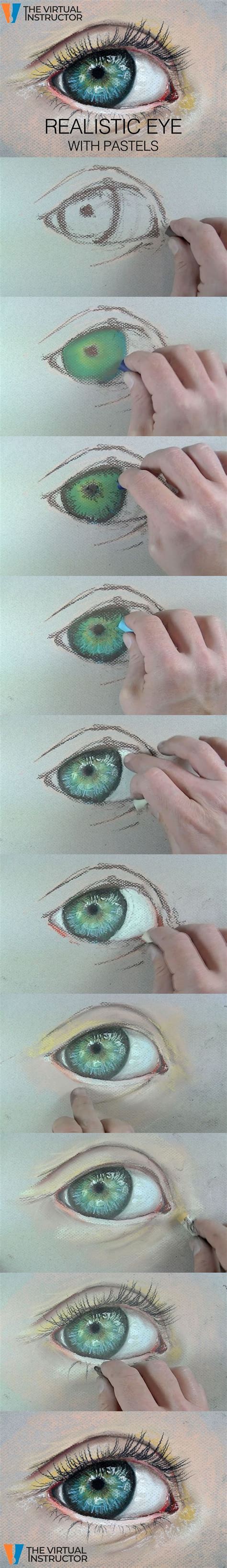 How To Paint An Eye With Pastels Oil Pastel Art Oil Pastel Drawings