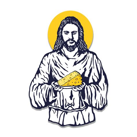 Cheesus Christ Sticker Foxnhare2