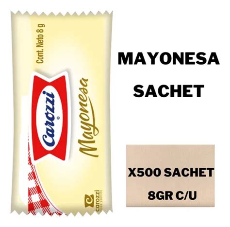 Mayonesa Sachet Carozzi Caja X500 8 Grs Cuotas sin interés