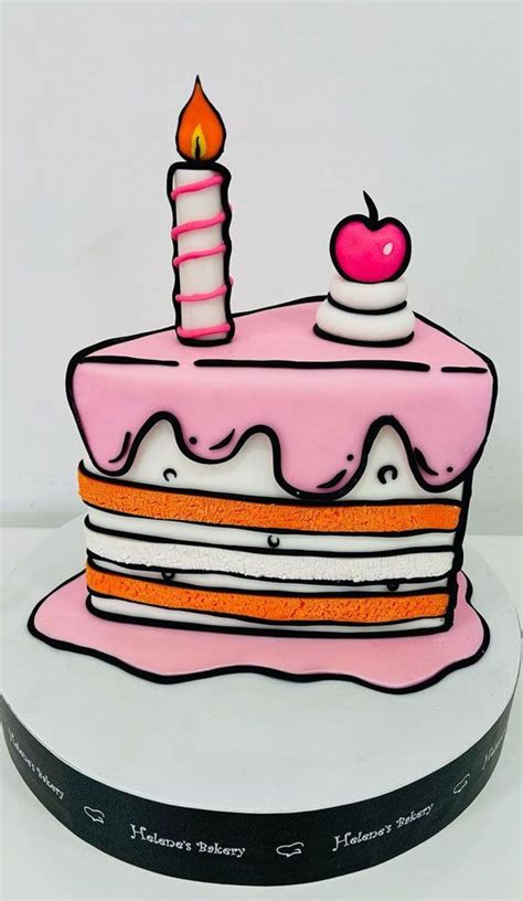 30 Cute Comic Cakes For Cartoon Lovers Rose Gold Pink Cake