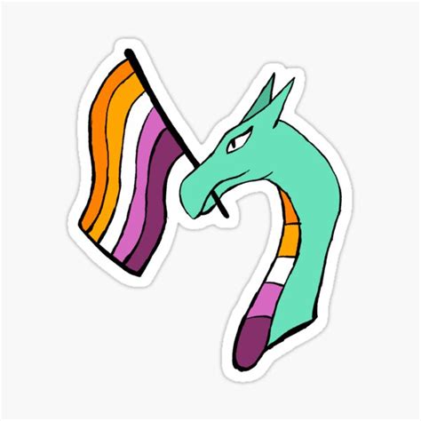 Lesbian Pride Flag Dragon Sticker For Sale By Irregular Life Redbubble