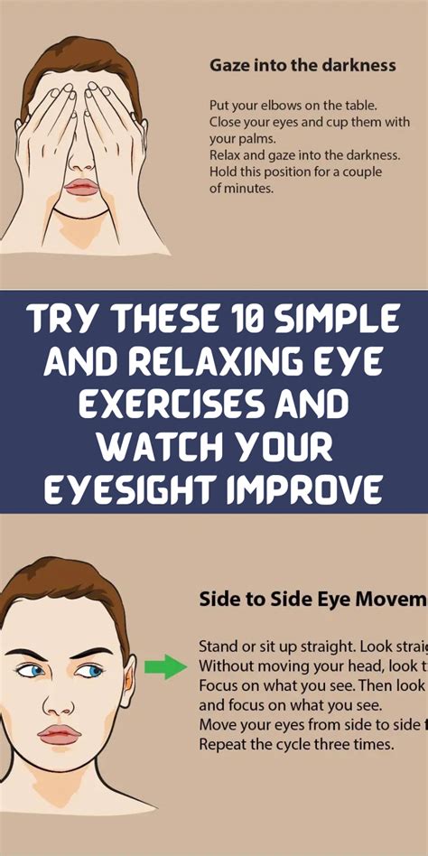 Try These 10 Simple And Relaxing Eye Exercises And Watch Your Eyesight Improve Eye Exercises