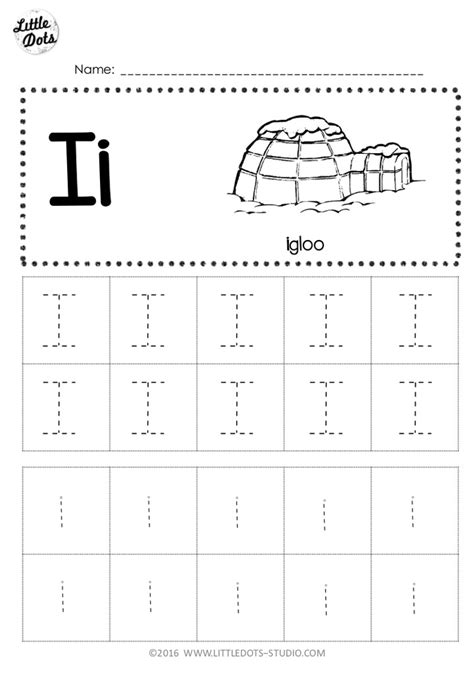 Free Letter I Tracing Worksheets